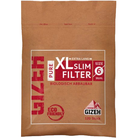 Gizeh XL Slim Filter extra lang 6mm