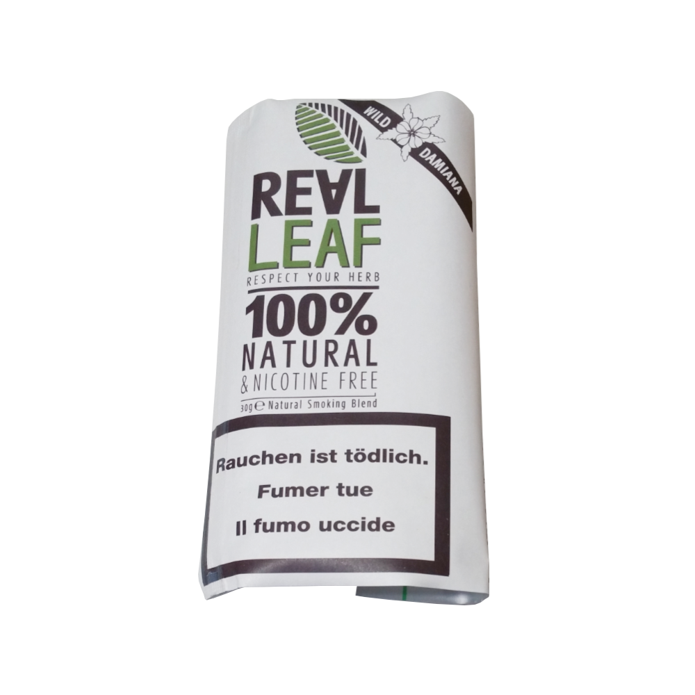 Real Leaf - Wild Damiana - Natural Nicotine Free Smoking Blend