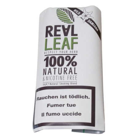 Real Leaf - Wild Damiana - Natural Nicotine Free Smoking Blend