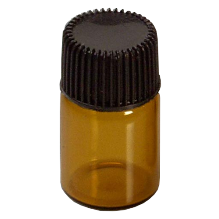 Glasfläschchen mit Schraubverschluss braun