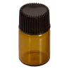 Glass vial with screw cap brown