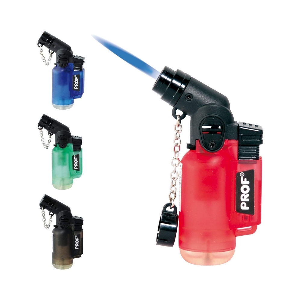 Prof Blueflame Turbo Jet Flame Briquet coudé, coupe-vent