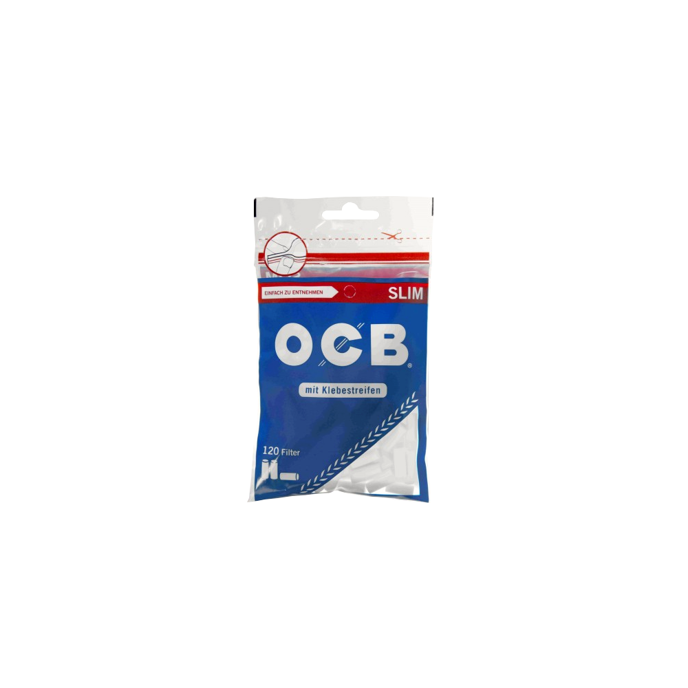 OCB Zelullose-Filter slim mit Klebestreifen