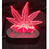 Out of the blue - 3D Effect Lamp Cannabis Leaf