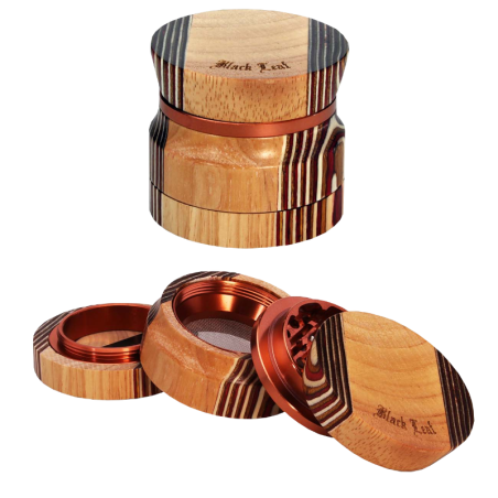 Black Leaf - Alu-Wood Grinder, 4-pcs