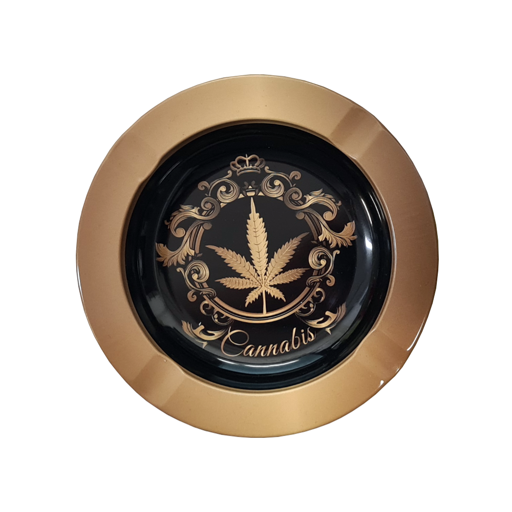 Cendrier en métal Cannabis
