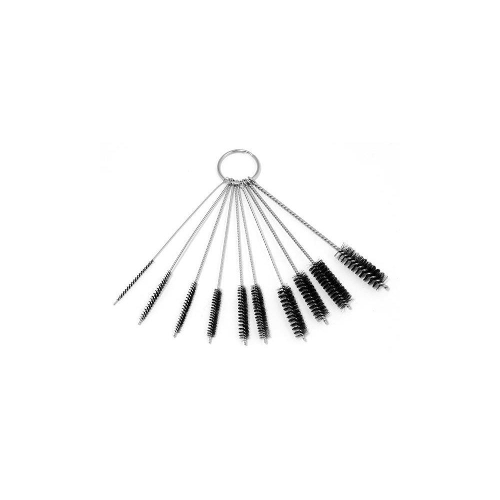 Wire brush, L 100mm, set of 10 on ring