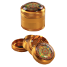 Black Leaf - Mandala Dome Amber Alu-Grinder, 50 mm, 4-tlg
