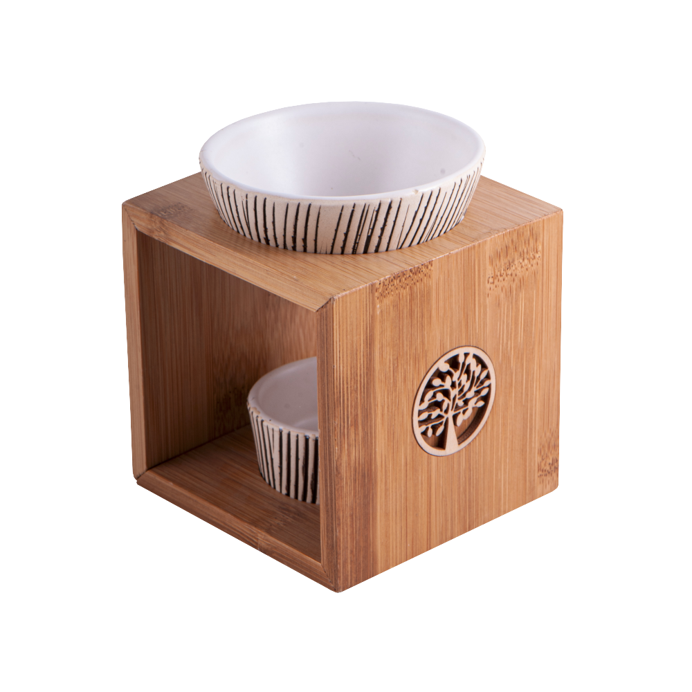 Lampe aromatique Yggdrasil bambou-céramique