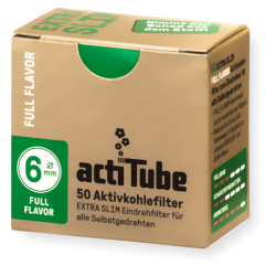 ActiTube - Filtre à charbon actif Extra Slim, 6mm, 50 pièces