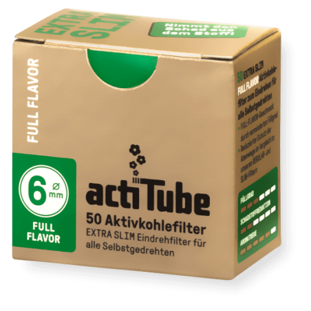 ActiTube - Aktivkohle-Filter Extra Slim, 6mm, 50 Stück