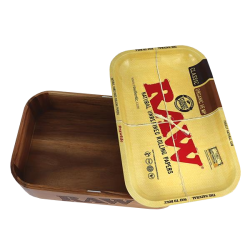 RAW - Cache Box Plateau de mélange et Rolling Tray avec compartiment de rangement