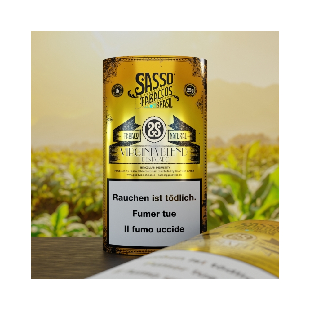 Sasso Tobaccos Brasil - Virginia Blend Destalado, 25g