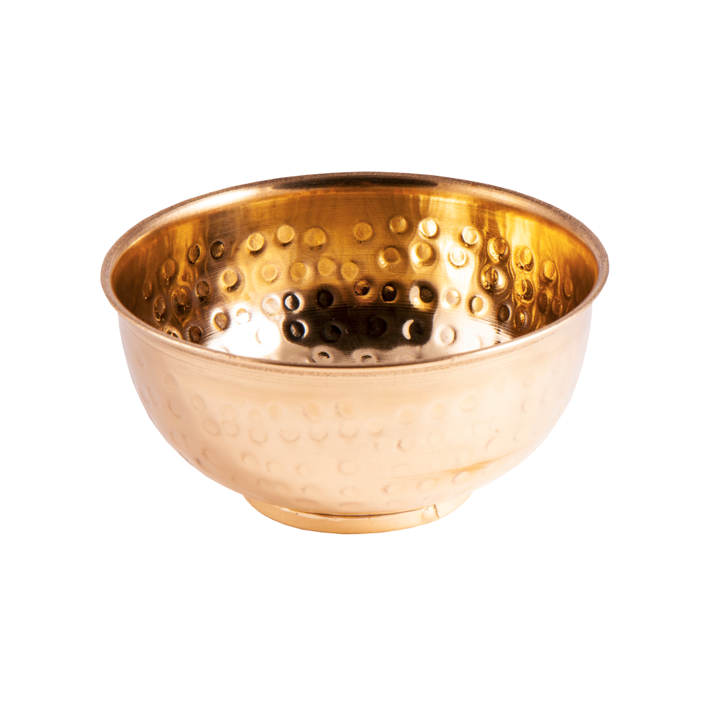 Coupelle en laiton martelé