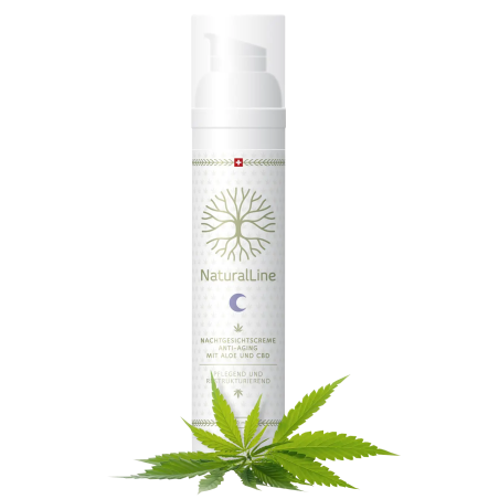 NaturalLine - Nachtsgesichtscreme Anti-Aging mit Aloe und CBD