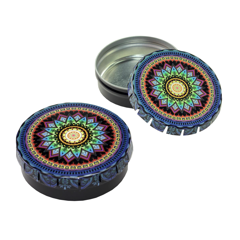 Black Leaf - ClickClack Box Mandala Blue