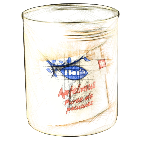 Hide can large 800g applesauce