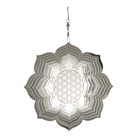 Wind chime Flower of Life In Lotus Ø 15cm