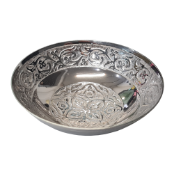 Black Leaf Blackleaf bowl 10cm silver