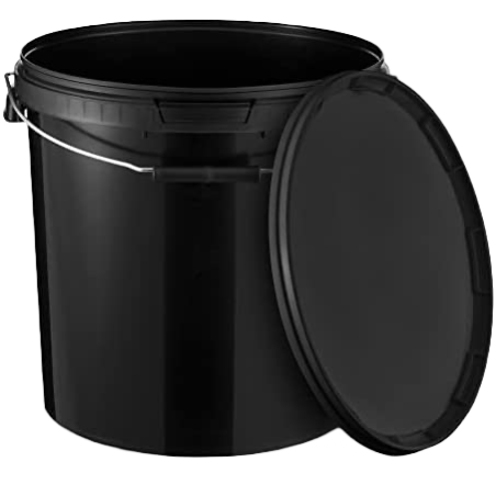 Bucket, black, 20 L