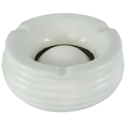 Wind Ashtray "Ceramics-White" with Grooves 14cm