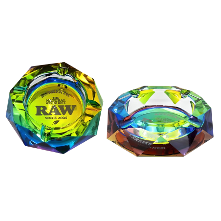 RAW Prism Glass Ashtray Rainbow