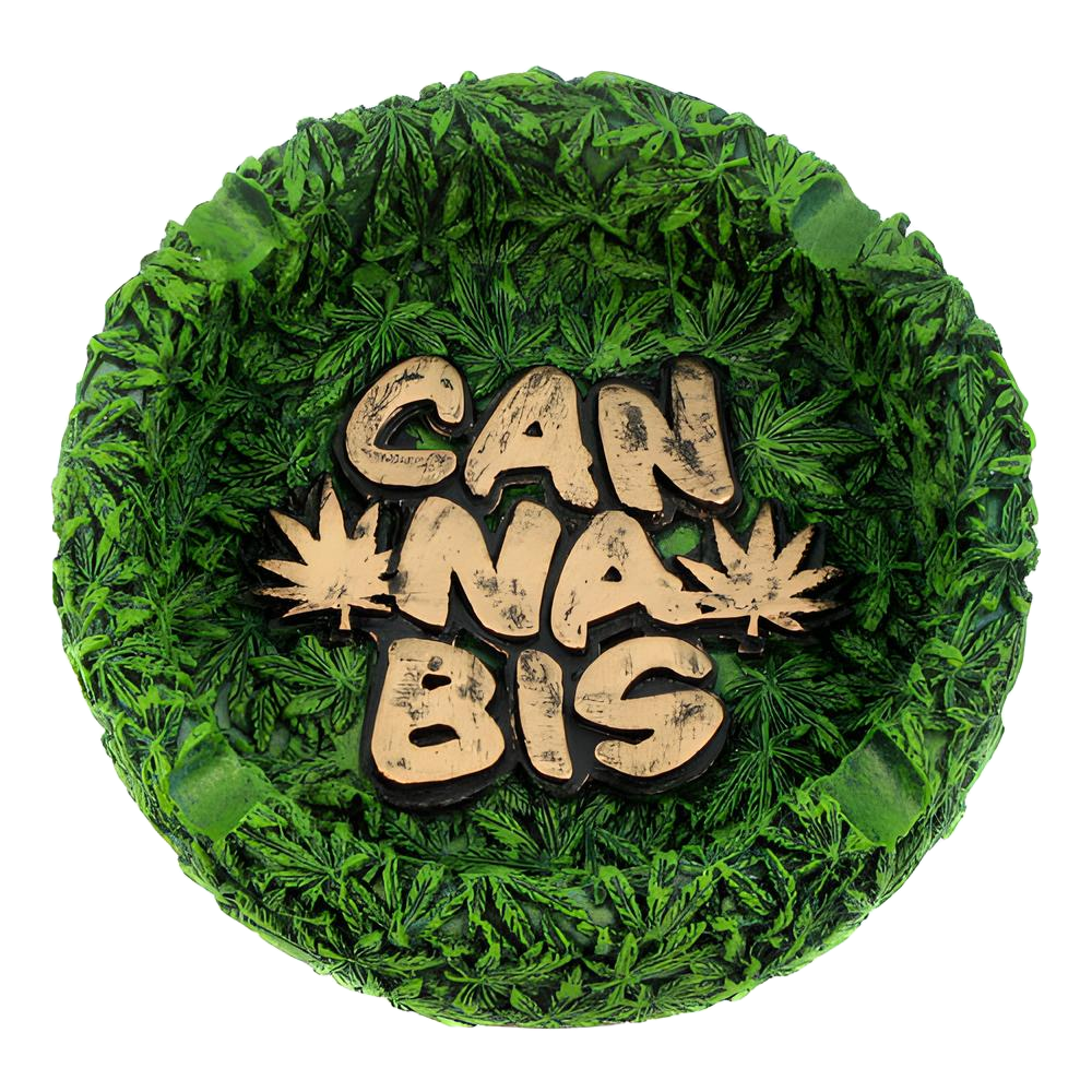 Resin Ashtray Cannabis 13cm