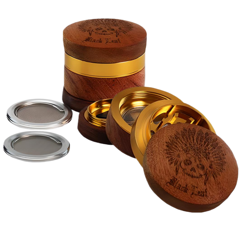 Black Leaf Wood-Alu Grinder "Cherokee", 4-tlg