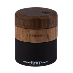 RYOT Wood GR8TR Grinder with Jar Body black