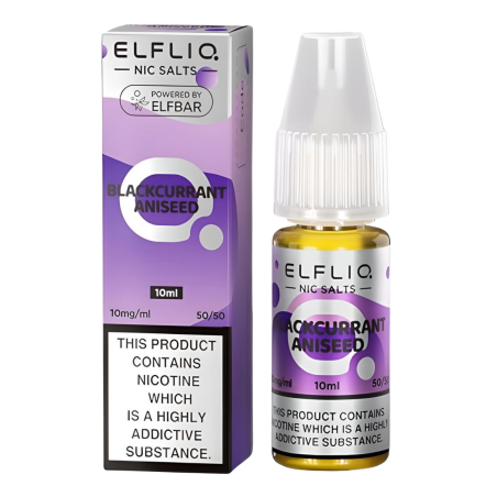 Elfliq Blackcurrant Aniseed Nic Salts, 10ml