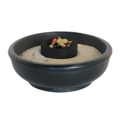 Soapstone incense bowl black