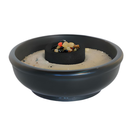 Soapstone incense bowl black