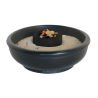 Soapstone incense bowl black
