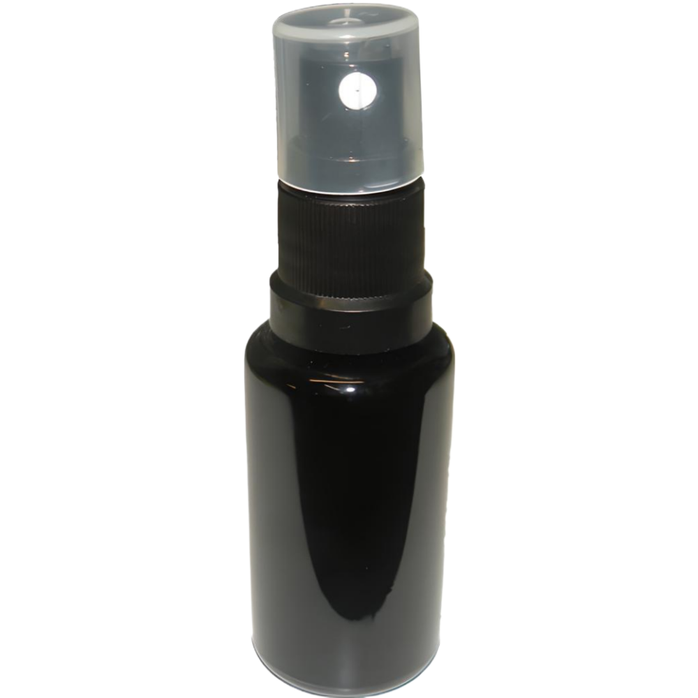 Violet glass bottle 20ml with spray attachment