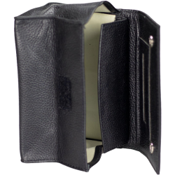 Wellauer Roll-up pouch ‘Black’ genuine leather