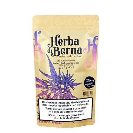 Herba di Berna Blueberry Muffin Outdoor CBD Blüten, 45g