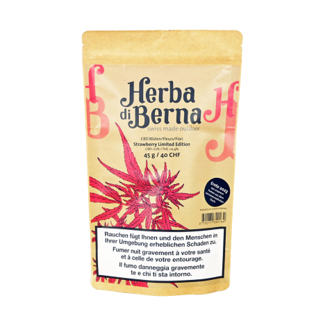 Herba di Berna Strawberry Outdoor CBD buds, 40g