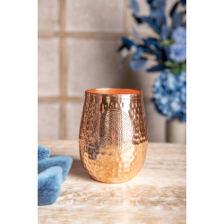 Copper drinking cup flower of life