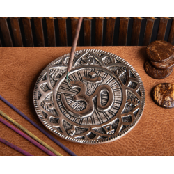 White metal incense stick holder