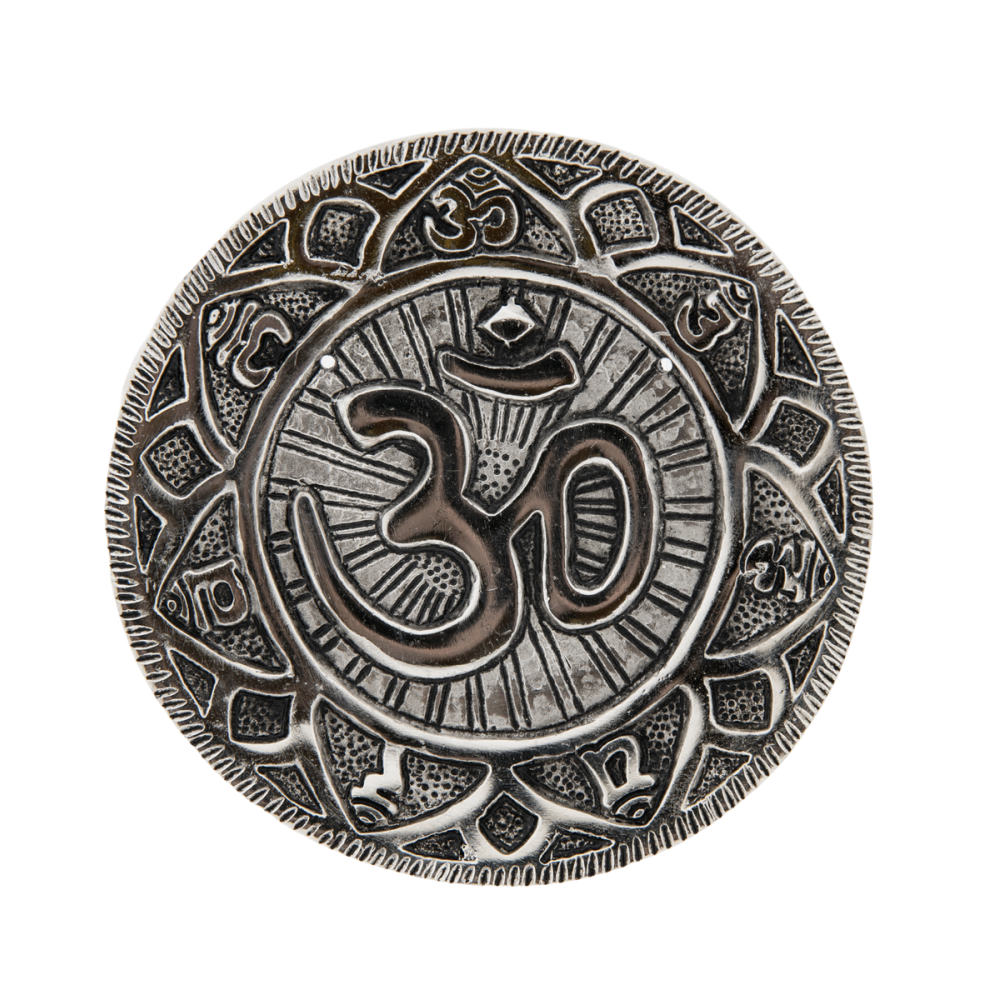 White metal incense stick holder