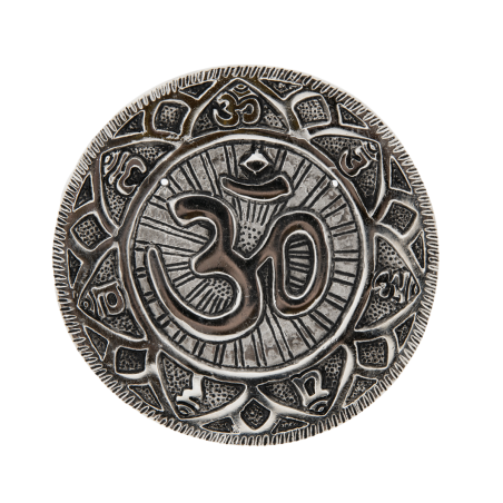 White metal incense stick holder