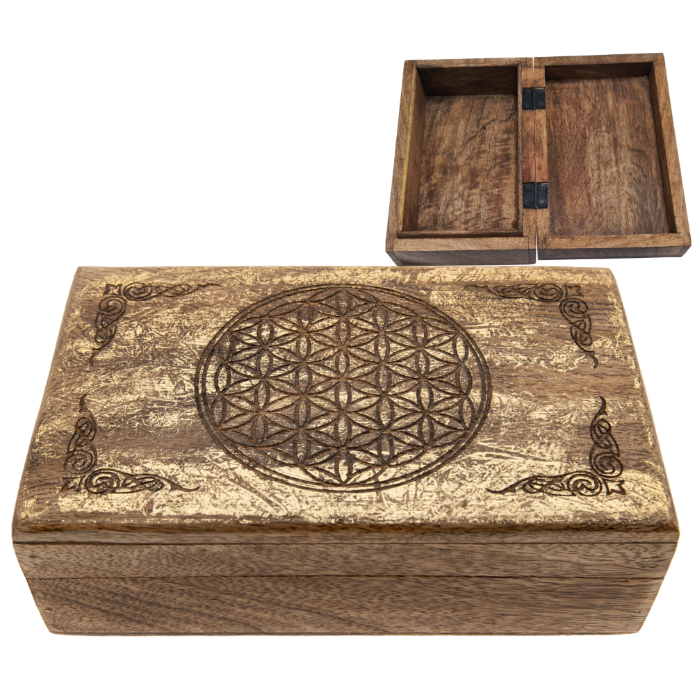 Berk Boîte en bois fleur de vie