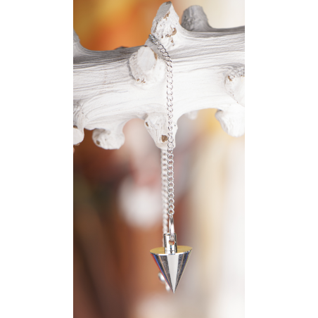 Berk Cone pendulum – brass, silver-plated – 22 mm