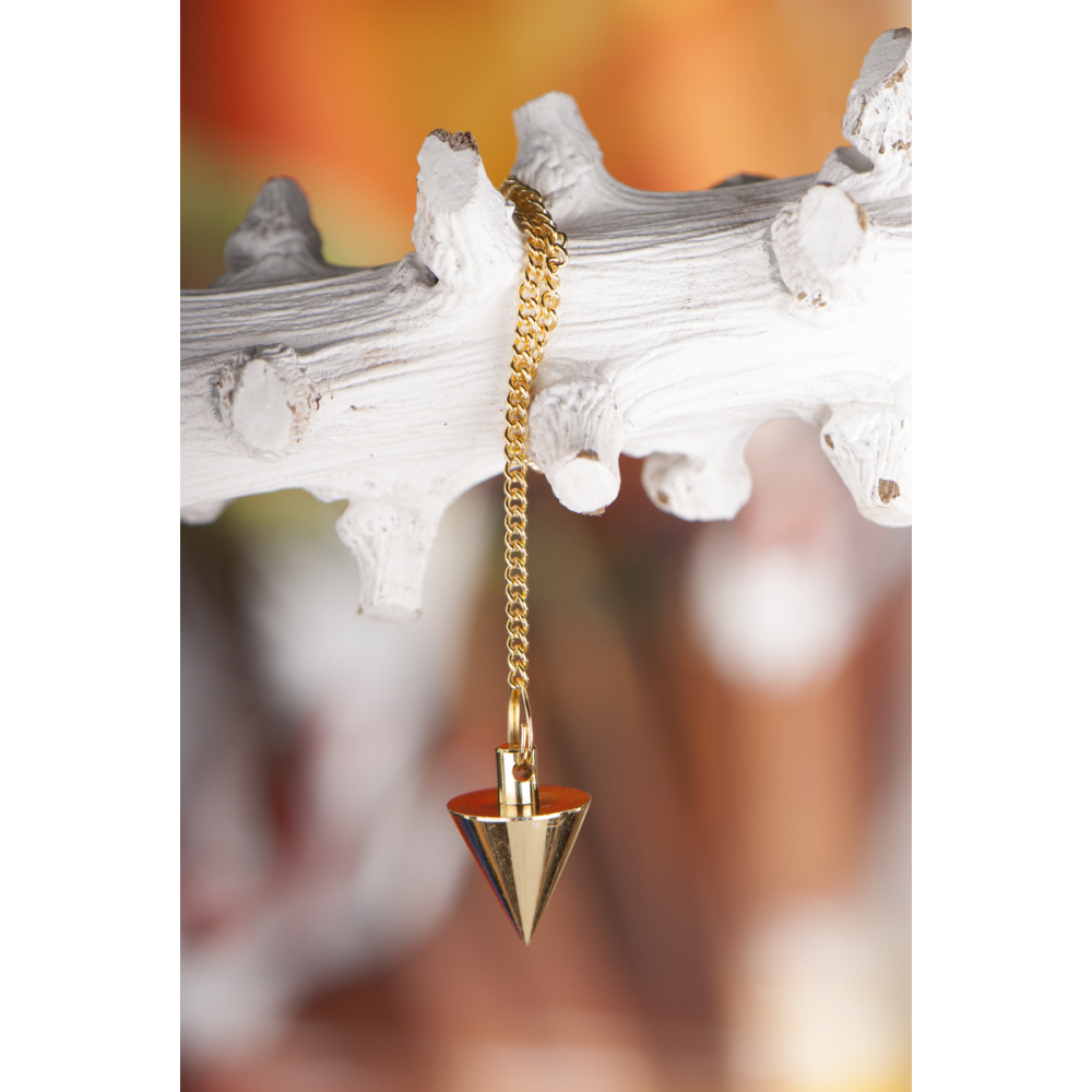 Berk Cone pendulum – brass, gold-plated – 22 mm