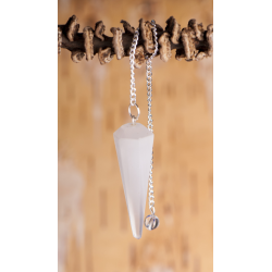 Berk Hexagonal pendulum – selenite – approx. 45mm