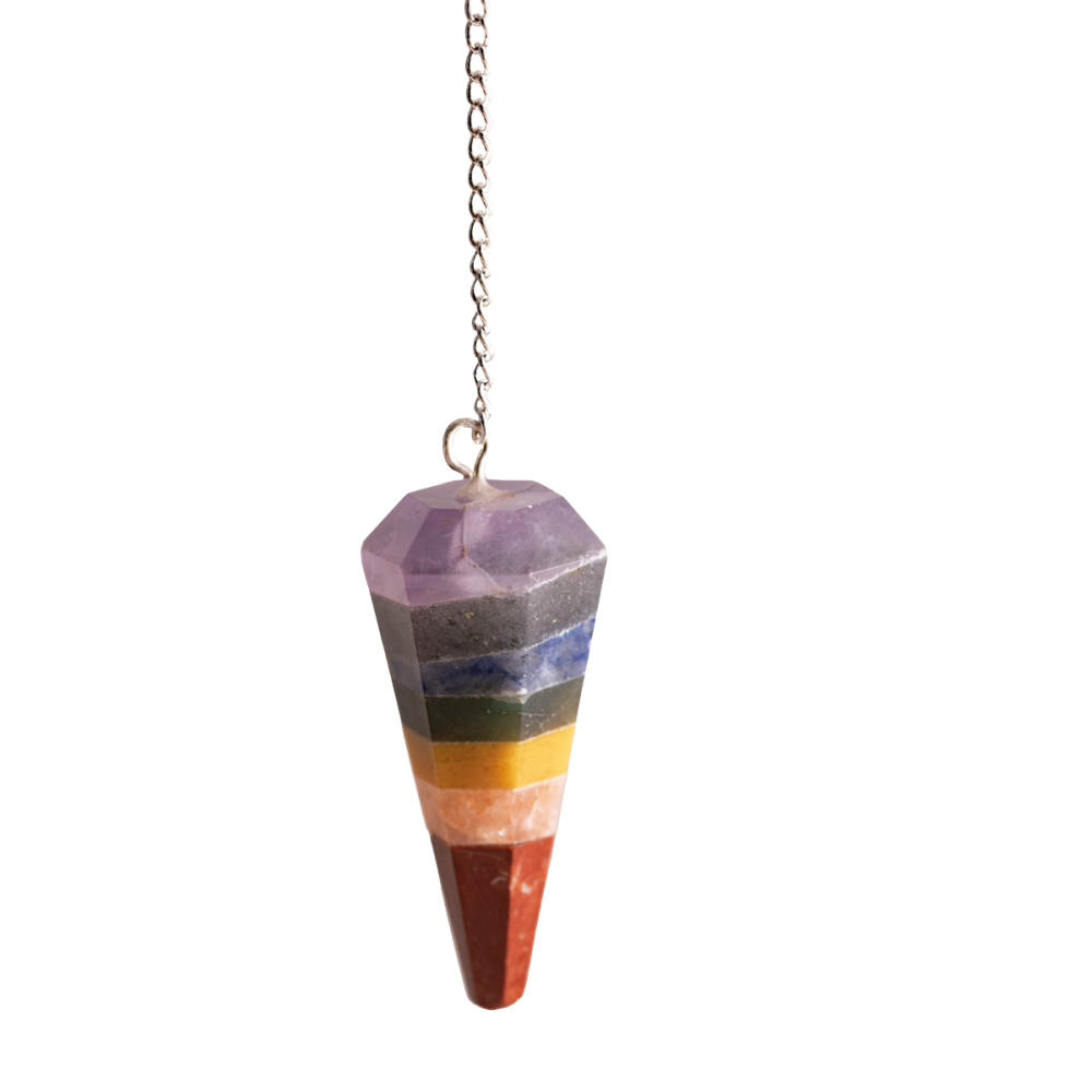 Berk Pendule 7 chakras – 7 pierres précieuses – 45mm