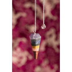 Berk Pendule 7 chakras – 7 pierres précieuses – 45mm
