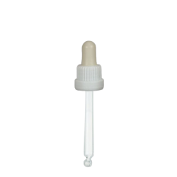 Glass dropper pipette white/white 83mm