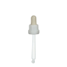 Pipette compte-gouttes en verre blanc/blanc 83mm