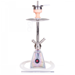 Amy Deluxe I Need You 038R Hookah - Nickel & Transparent